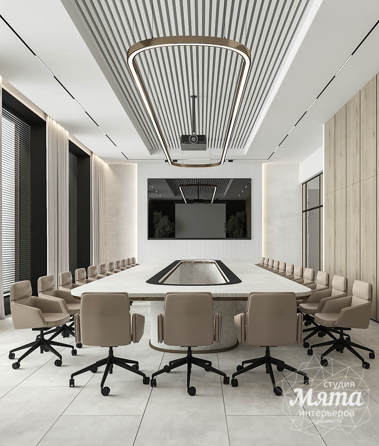 Дизайн интерьера конференц зала 75 м² ️ Идеи дизайна офисов фото в Риге